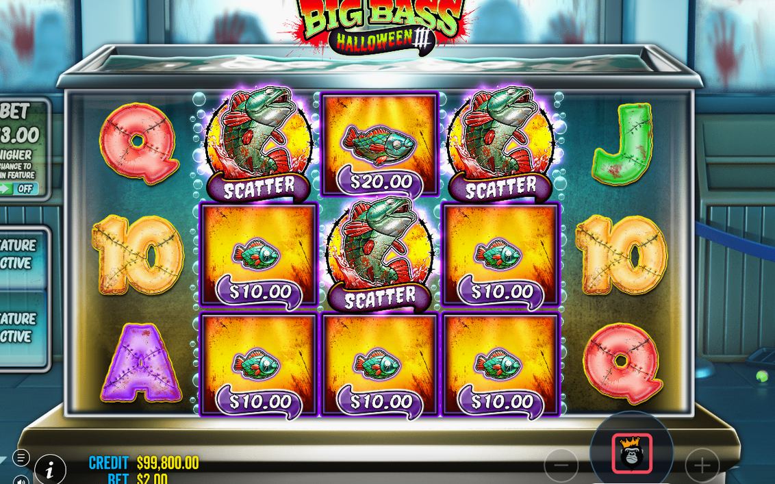 Multiplier level shown on a WILD FISHERMAN meter