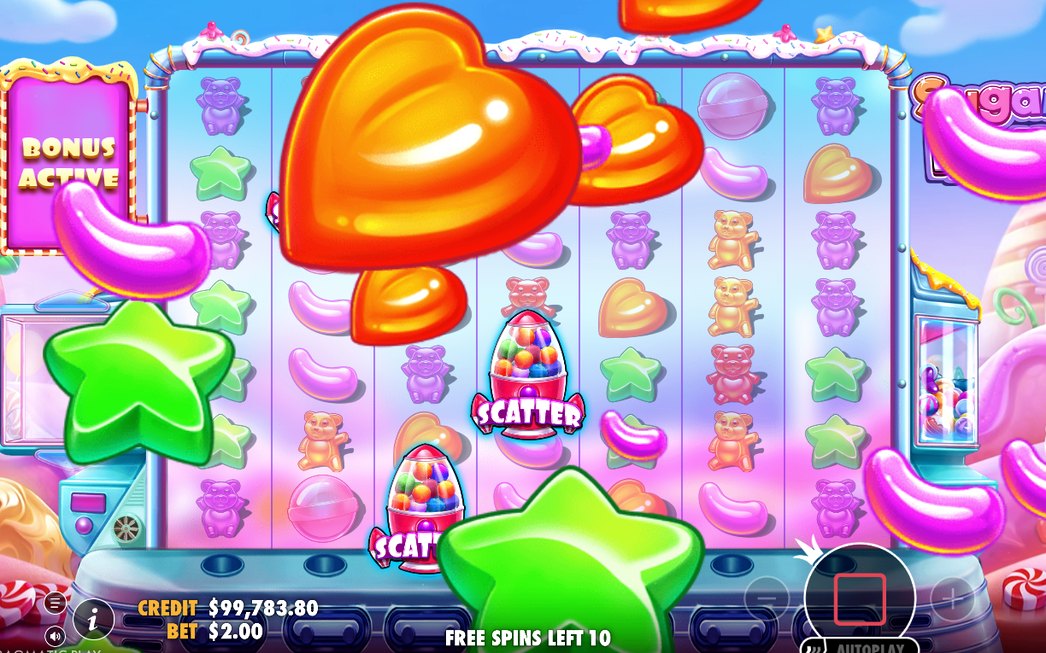 Free Spins frame with Multiplier Spots building up