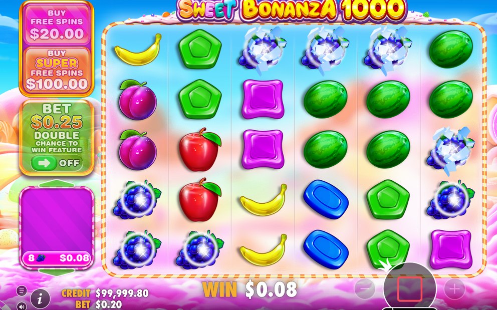 Base Game 6x5 grid of fruit and candy symbols