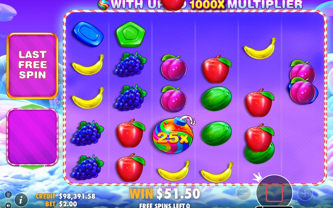 Scatters land during Free Spins for a retrigger